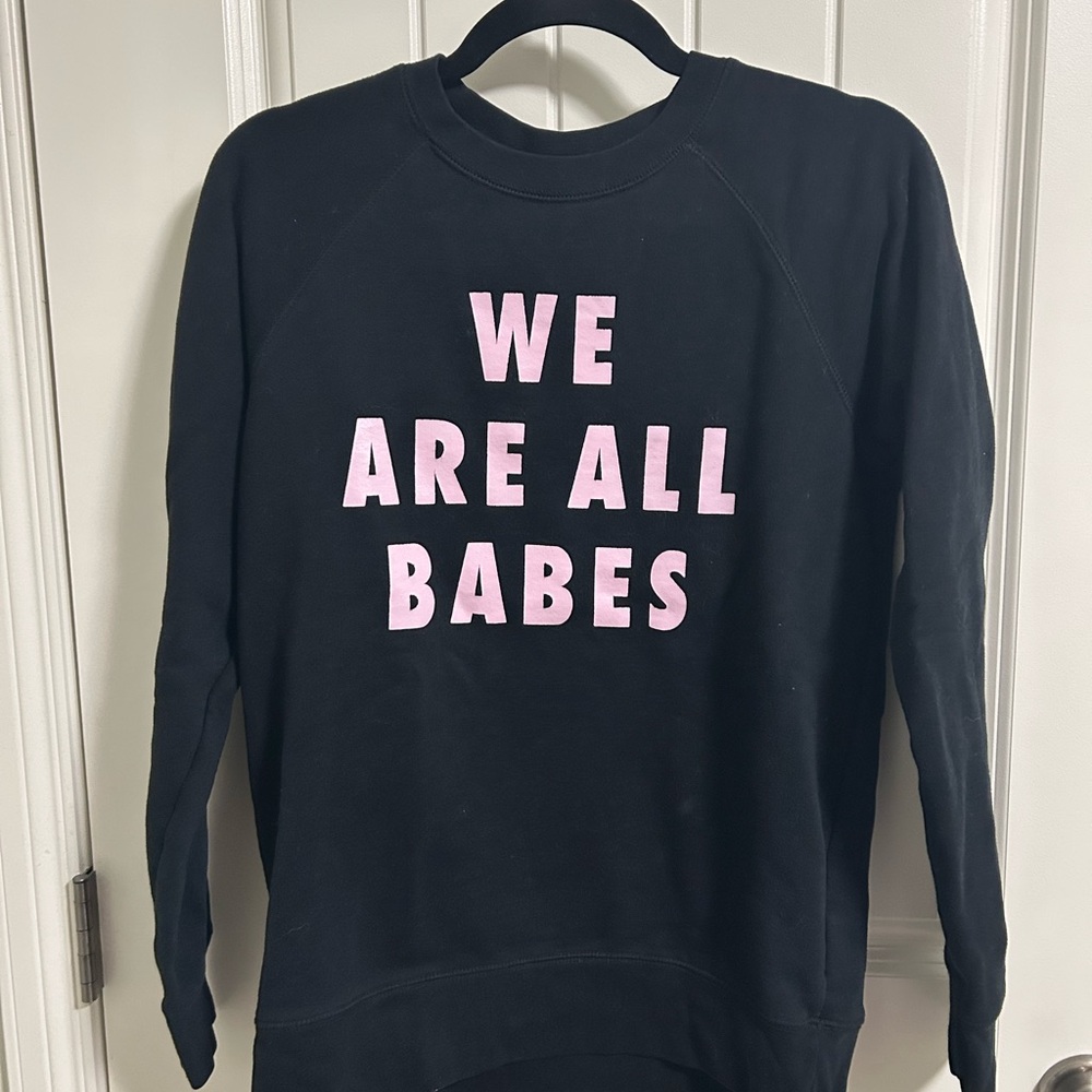 Brunette The Label Black Top with Pink Accents